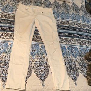 White Maurice’s jeggings large long worn once